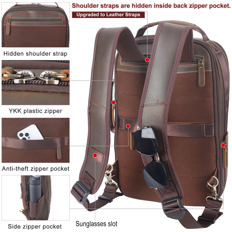 Expandable Vintage Business Work Travel Backpack