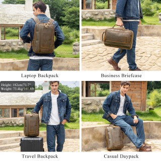 Expandable Vintage Business Work Travel Backpack