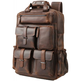 Leisure travel brown backpack
