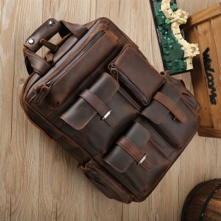Leisure travel brown backpack