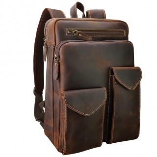 Men's Full Grain Leather Backpack