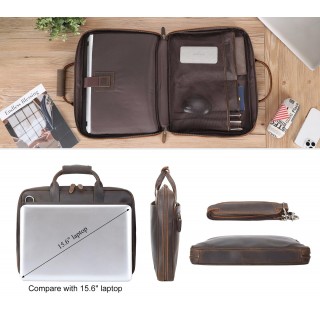Men's Leather Slim Briefcase two