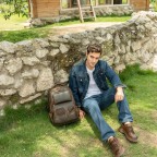 Men's Vintage Brown Travel Backpack