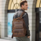 Men's Vintage Brown Travel Backpack