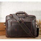 Mens Vintage Full Grain Leather Briefcase