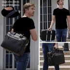 Mens Vintage Full Grain Leather Briefcase