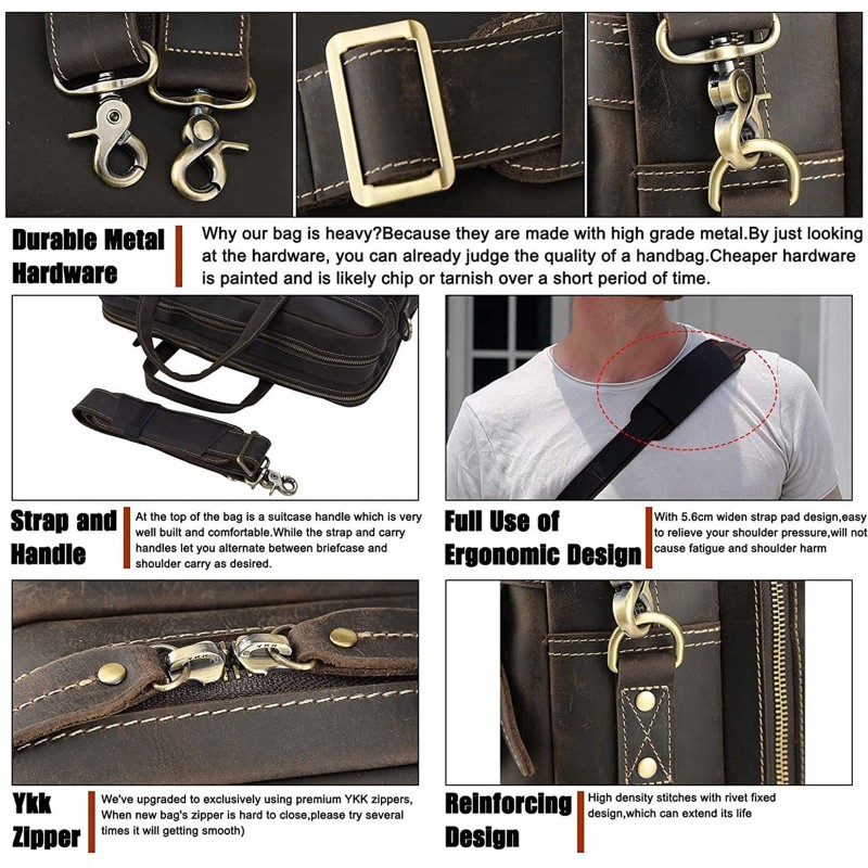 Men's Vintage Leather Briefcase