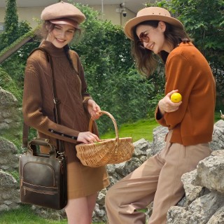 Vintage Leather Crossbody Bag