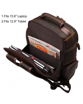 Vintage full-grain brown leather