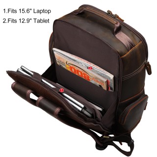 Vintage full-grain brown leather