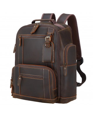 Vintage full-grain brown leather